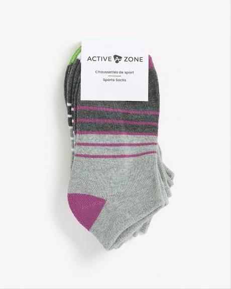 Chaussettes à rayures, ens. de 3 - Active Zone