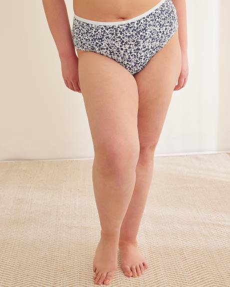 Floral Microfibre High-Cut Brief - ti Voglio