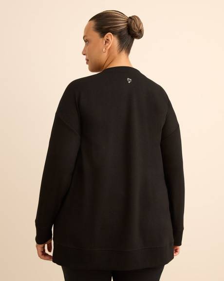 Haut tunique en tricot français avec détails côtelés - Active Zone