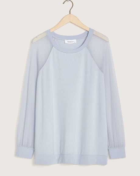 Mixed Media Sweatshirt - Addition Elle