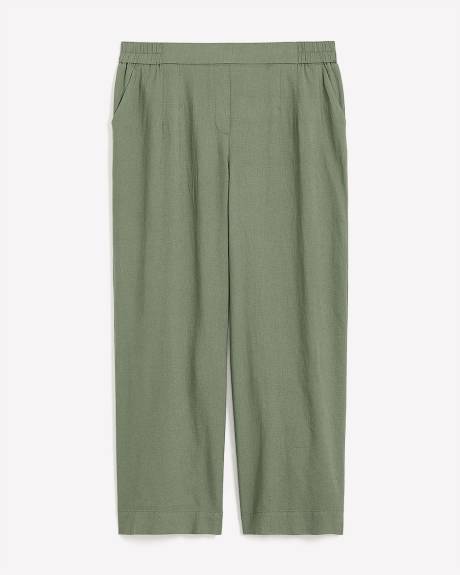 Linen Blend Wide Leg Pant