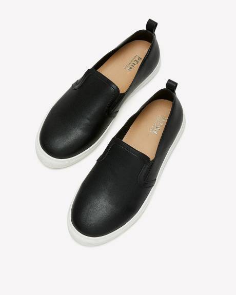 Extra Wide Width, Leather Slip-On Sneaker