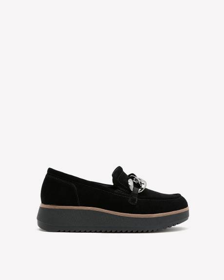 Wide Width, Black Zylah May Loafer with Buckle - Clarks