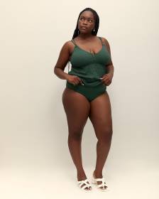 High-Waisted Double-V Swim Brief