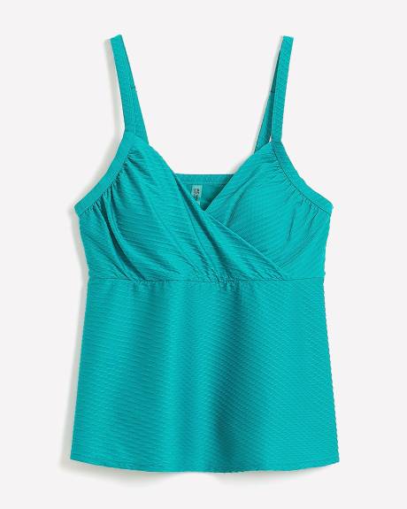 Diagonal Jacquard Lounge Tankini Top