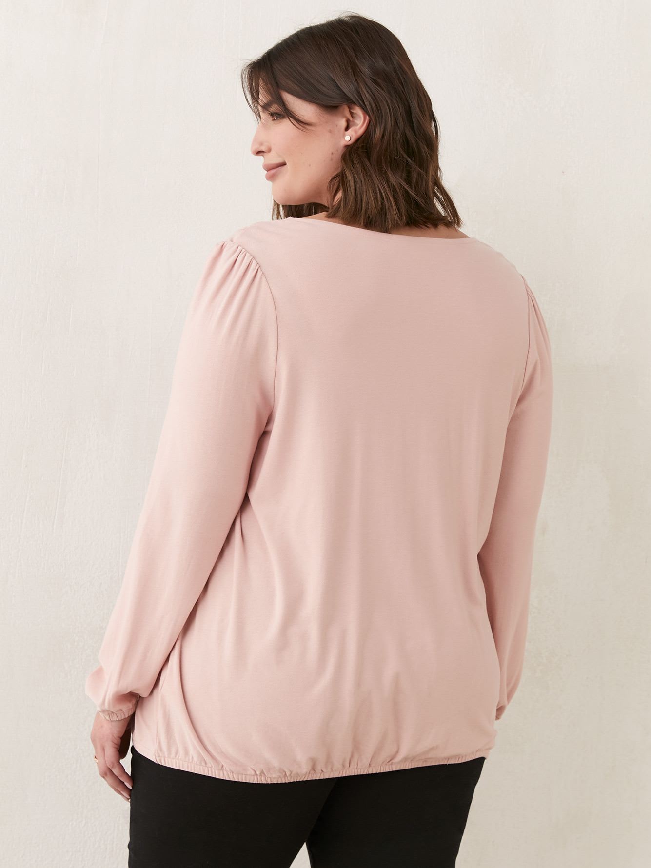Crepe Knit Top With Lace - In Every Story
