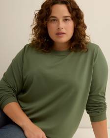 Boyfriend-Fit Crewneck Sweatshirt - PENN. Essentials