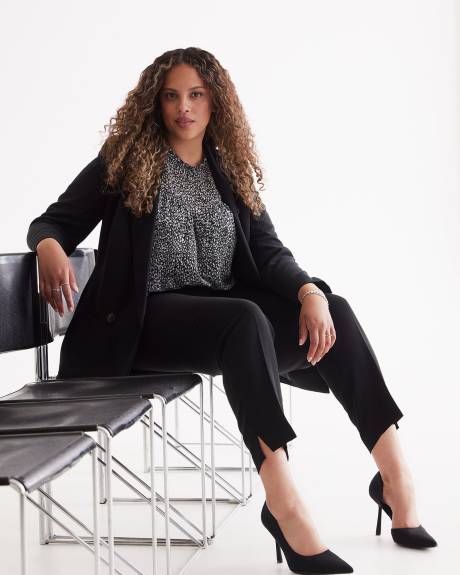 Fluid Double-Breasted Suit Blazer