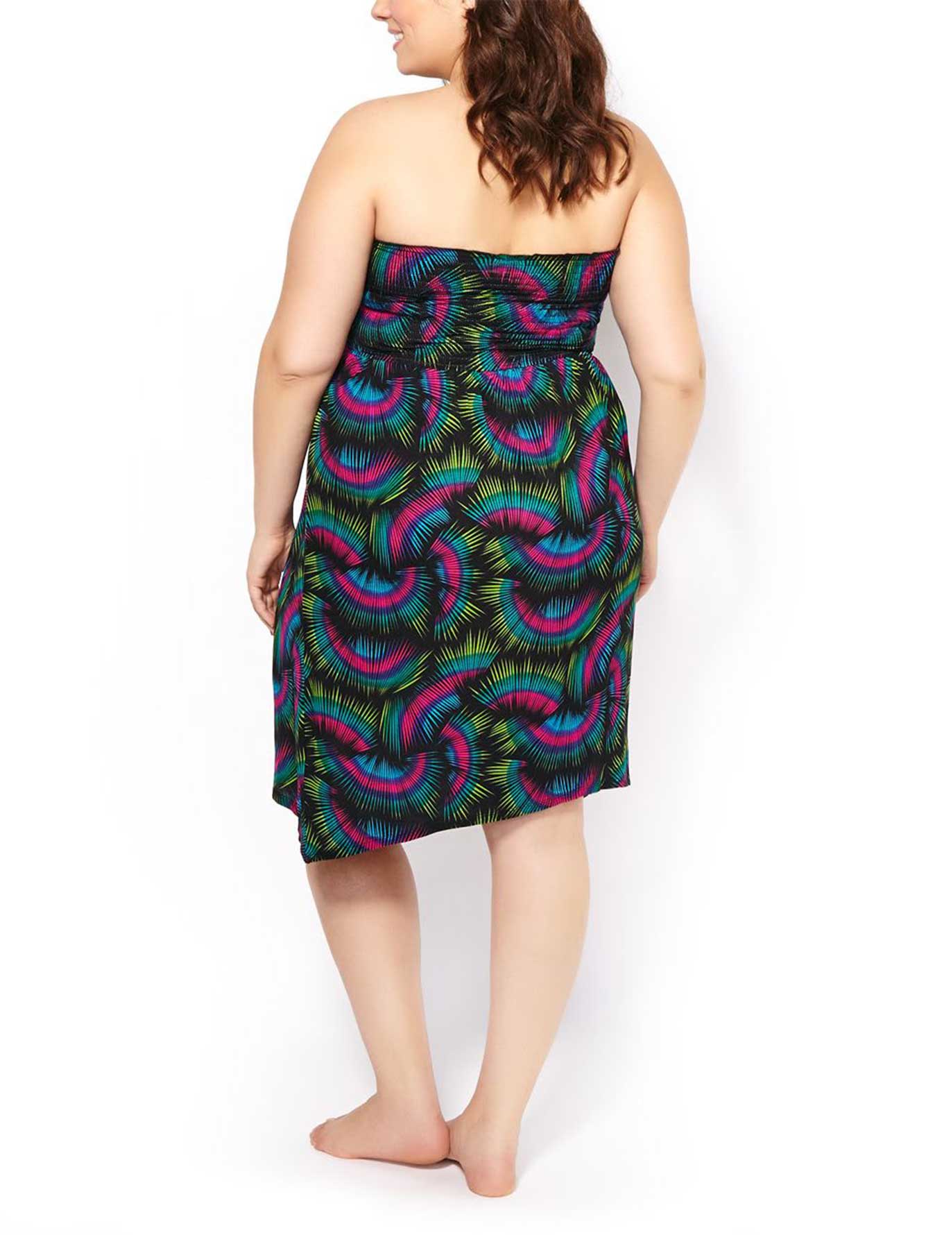 Sea Strapless Printed Swim Cover Up Penningtons