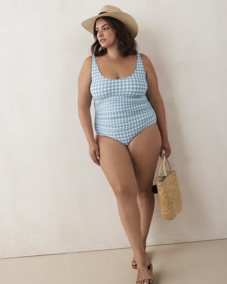Shirred One-Piece Swimwear with Scoop Neckline - Anne Cole
