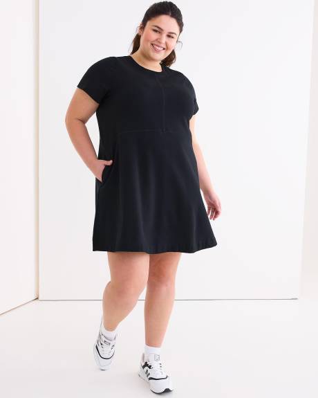 French Terry Fit and Flare Dress - Active Zone