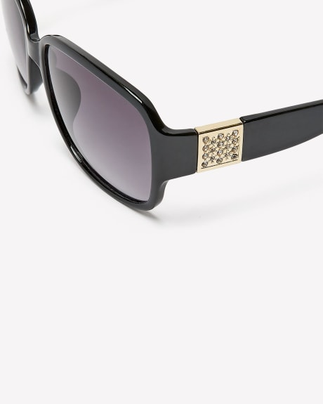 Black Sunglasses with Rhinestones