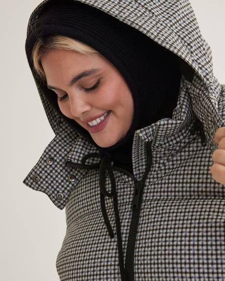 Cagoule noire côtelée