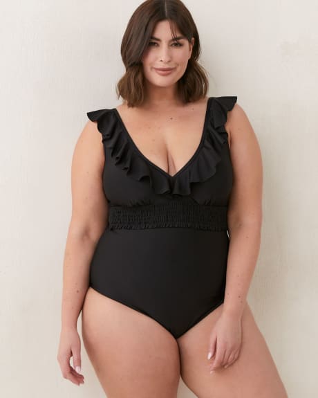 One-Piece Swimsuit With Ruffles - In Every Story