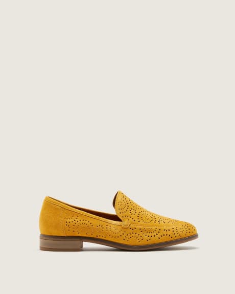 Wide-Fit Trish Calla Suede Slip-On Shoes - Clarks