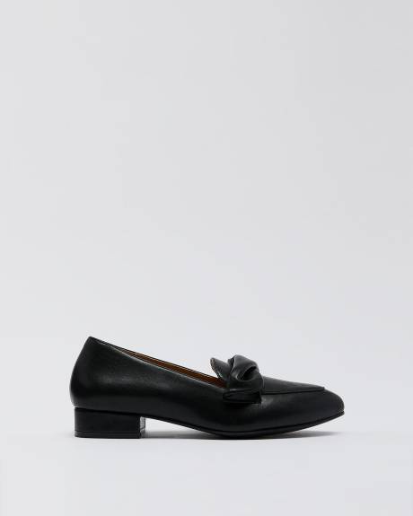 Extra Wide Width, Pointed Faux Leather Loafer