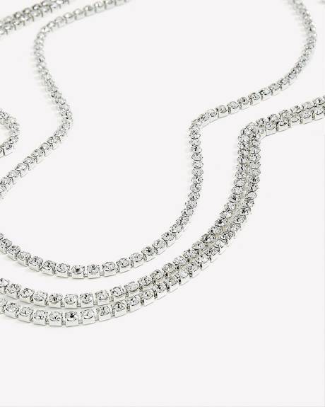 Three-Layer Tennis Necklace