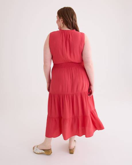 Sleeveless Maxi Dress with Tiers