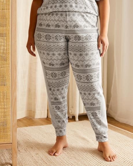 Printed PJ Jogger Pant With Side Inserts - tiVOGLIO