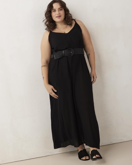 Maxi Solid Sleeveless Dress