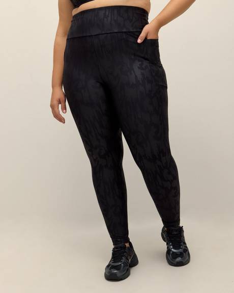 Legging à motif à veinage avec poches, tissu responsable - Active Zone