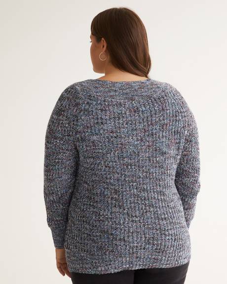 Marled Boat Neck Sweater