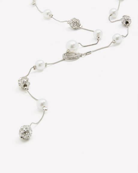 Long Pearl Beaded Necklace