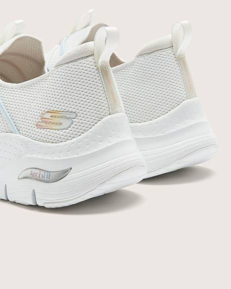 Chaussure à enfiler Arch Fit blanche, pied large - Skechers