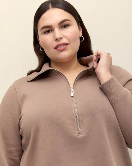 Mockneck Sweatshirt with Zipper