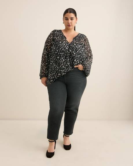Shirred Swing Blouse