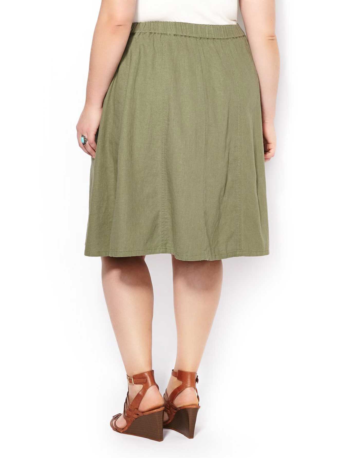 Flared Linen Skirt | Penningtons