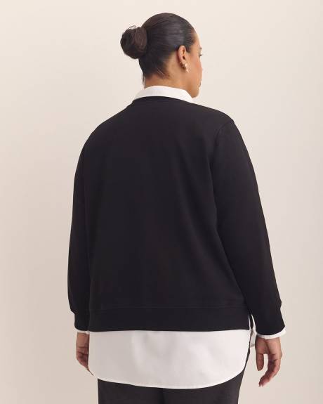 Pull en tricot molletonné à col rond