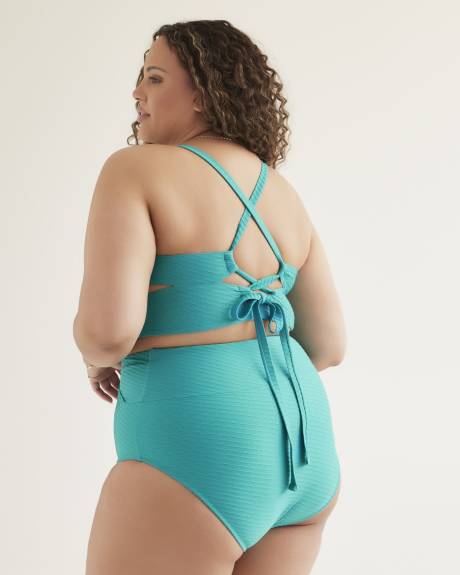 Jacquard Longline Bikini Top