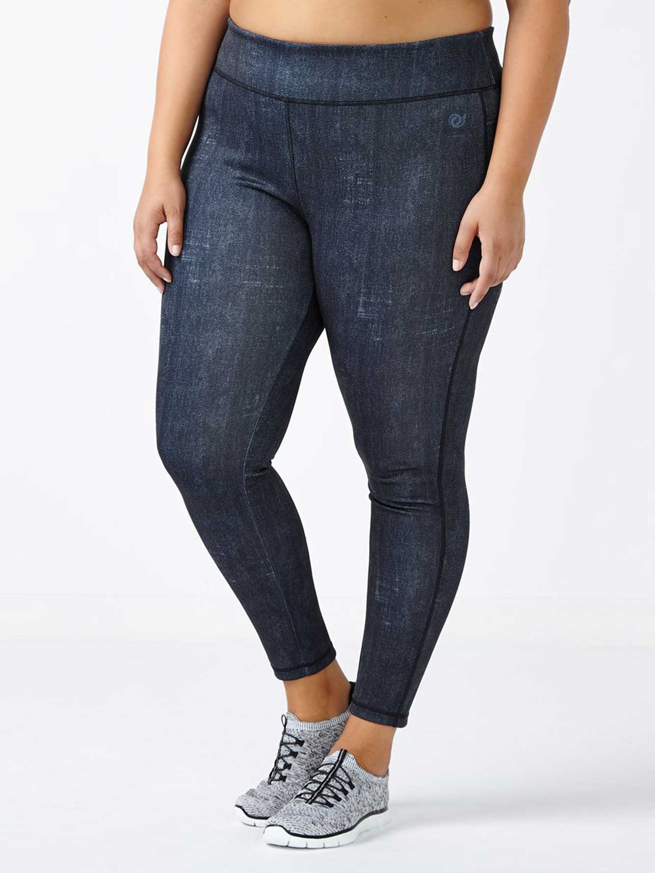 Athleisure PlusSize Denim Print Legging Penningtons