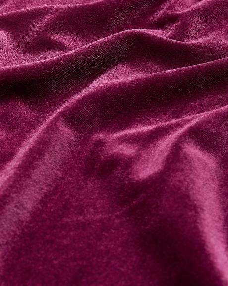 Wrap Velvet Maxi Dress with Tiered Hem - Addition Elle