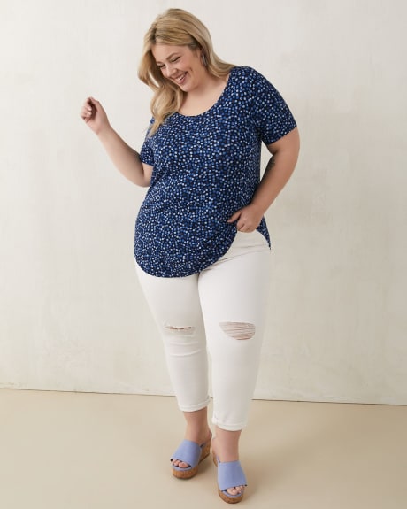 Modern Fit Short Sleeve Scoop Neck Tee, Printed - In Every Story