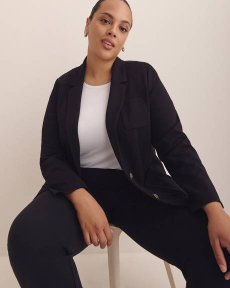 Responsible, Black Ponte de Roma Jacket with Tailoring Collar