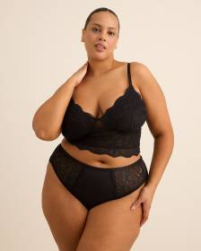 Camisole courte noire en dentelle sexy - Déesse Collection Camisole courte noire en dentelle sexy - Déesse Collection