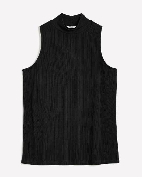 Sleeveless Mock Neck Knit Top