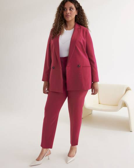 Fluid Double-Breasted Suit Blazer