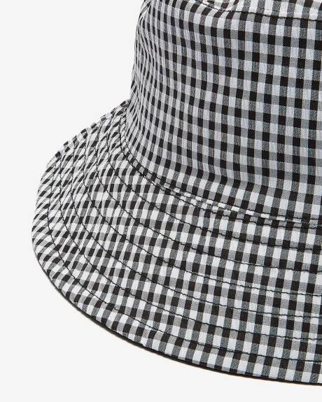 Chapeau de pêche réversible à carreaux vichy