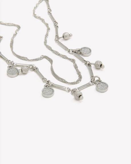 Two-Layer Anklet with Paper Glitter
