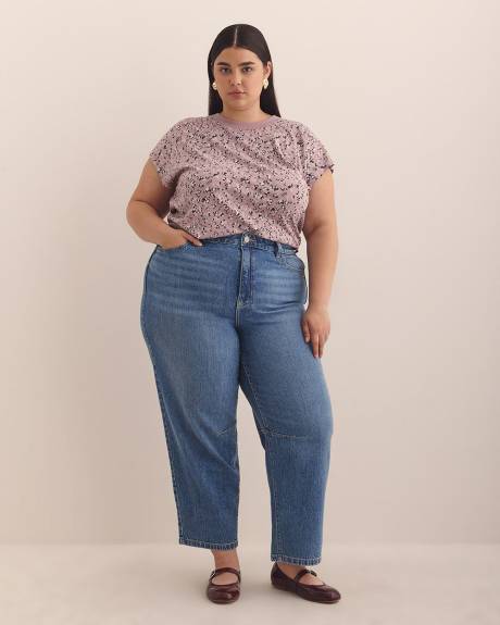 Jean taille haute &agrave; jambe ballon - d/C JEANS