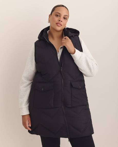 Responsible, Long Hooded Vest - Active Zone