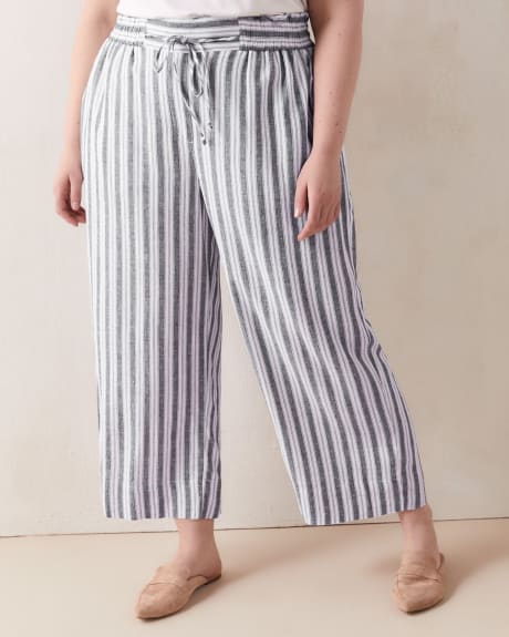 Linen Blend Wide-Leg Cropped Pant - In Every Story