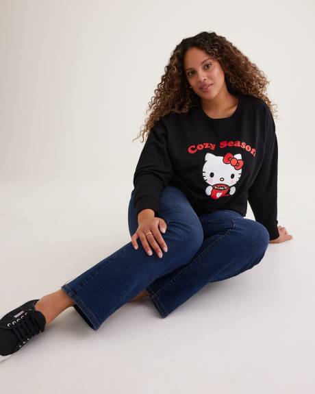 Crewneck Sweatshirt with Hello Kitty Cristmas Print