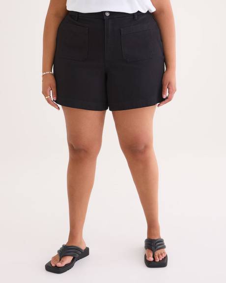 Responsible, Curvy-Fit Fashion Denim Shorts, Black Wash - d/C JEANS