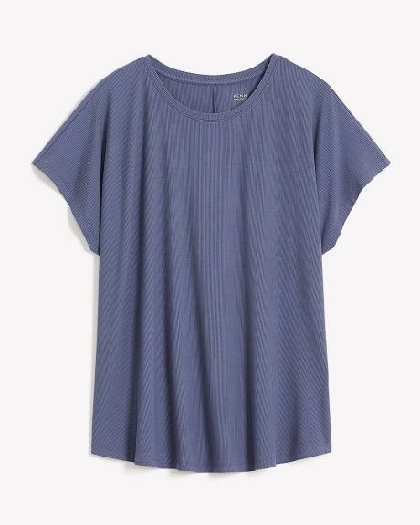 T-shirt côtelé à col rond, coupe moderne - Essentiels PENN.