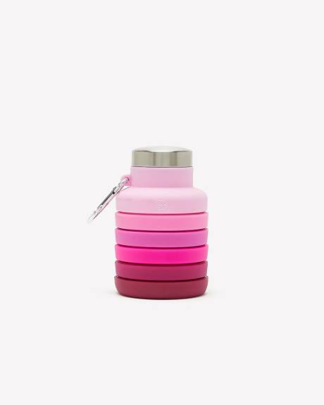 Bouteille d'eau rétractable multicolore en silicone - Active Zone