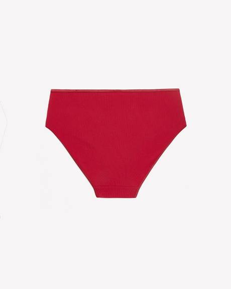 Culotte échancrée côtelée rouge - ti Voglio